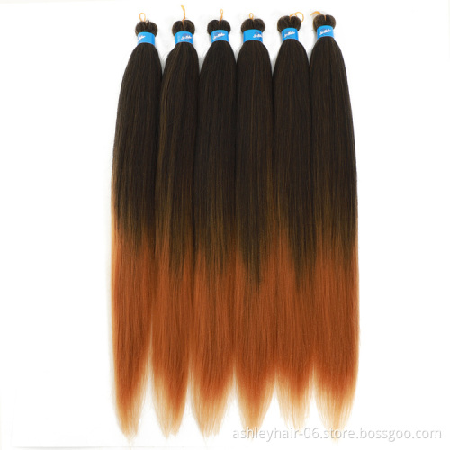 480G Africa Cheap Extra Long Big Super Ombe Blond Pp Pre Stretch Quick Easy Extension Braid Hair With Custom Packaging